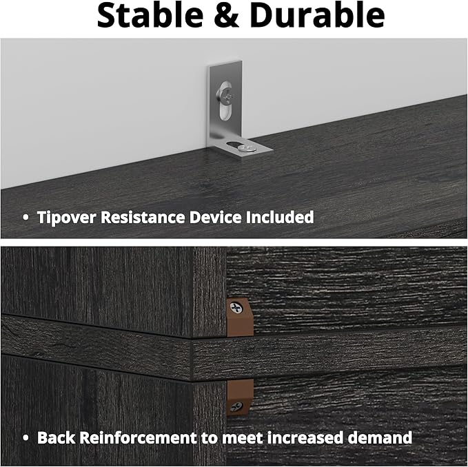 IRONCK Bookshelves and Bookcases Set of 2 Floor Standing 6 Tiers Display - Image 5
