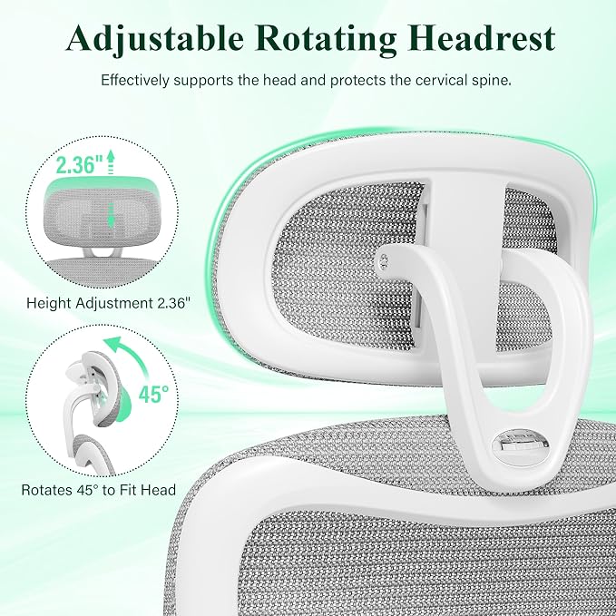 SUNNOW Ergonomic Office Chair, Comfy Mesh Desk Chair, High Back Computer Gaming - Image 9