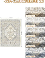 4x6 Area Rugs for Living Room, Non Slip Rugs for Bedroom, Low Pile Soft - Image 2
