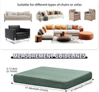 8Pcs Patio Cushion Covers, Outdoor Stretch Cushion Covers, Washable | Stretch - Image 2