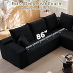 Sectional Cloud Couch for Living Room, Modular Floor Deep-Seat Sofa, Big Comfy - Image 5