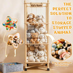 Stuffed Animal Storage with Toys Tray, 57In Large Wooden Stuffy Plushies - Image 4