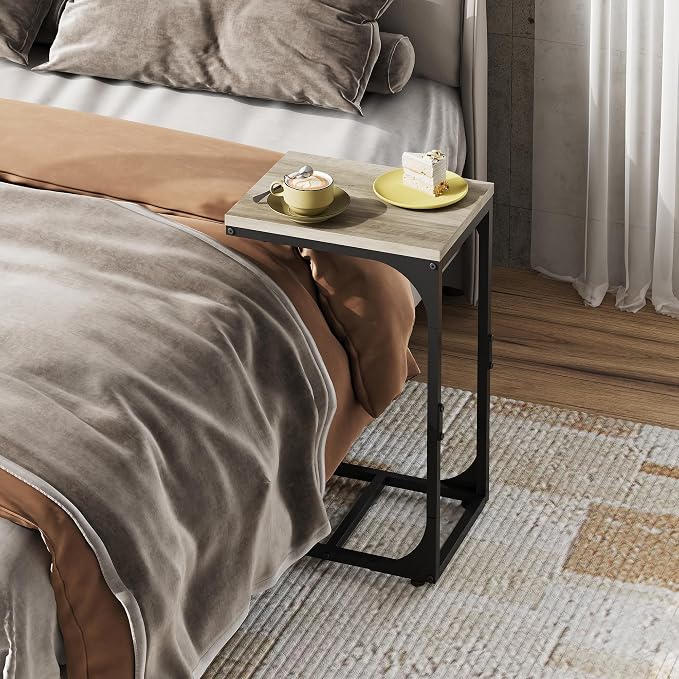 WLIVE C Shaped End Table, Small Couch Side Tables - Image 2