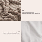 60x80 Inches Ultra-Soft Fuzzy Faux Fur Plush Twin Size Blanket - Image 3