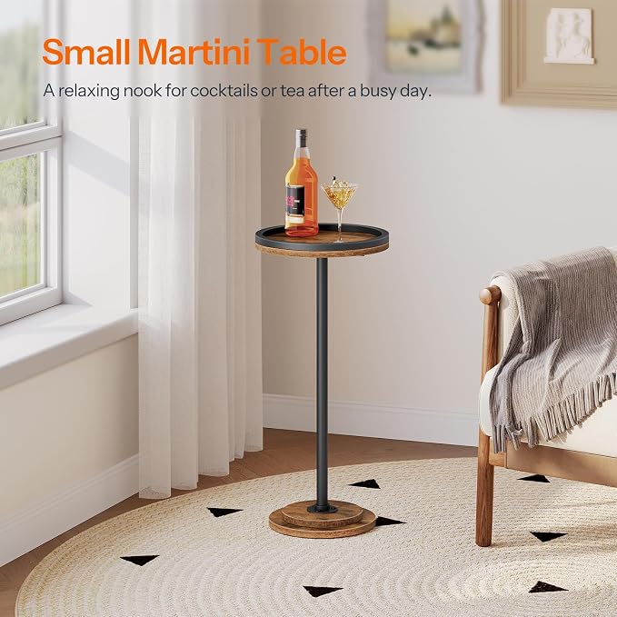 HOOBRO Small Round Side Tables, Drink Tables, Coffee Martini Tables - Image 6