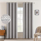 MIULEE 100% Blackout Linen Curtains by MIULEE