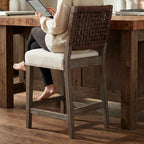 27" Woven Rope Counter Stools Set of 4 - Image 5