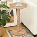 Drink Table, Boho Rattan Small Round Side Table by FASNAHOK