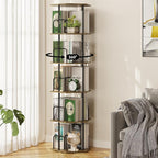 SUNMORY 5 Tier Rotating Bookshelf Tower, Revolving 360 ° Spinning Bookcase by SUNMORY