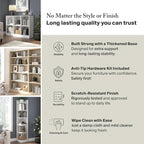 Bush Home Small 2 Shelf Bookcase, 2 Tier Bookshelf Storage Cabinet - Image 5