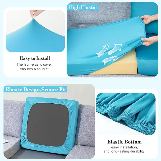 14Pcs Patio Cushion Covers Stretch Outdoor Furniture Protector Slipcovers | - Image 4