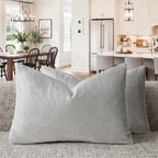 GIGIZAZA Silver Grey Velvet Throw Pillow Covers 12x20 Pack of 2 | Decorative by GIGIZAZAFocusingonhomedecoration