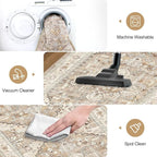 Yamaziot Washable Runner Rug, 2x6 Non-Slip Boho Vintage Hallway Kitchen Rug | - Image 5