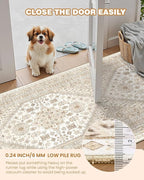 Washable Rugs 8x10 Area Rugs for Living Room, Cream/Beige | Non-Slip Backing - Image 6