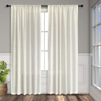 Natural Linen Curtains 45 Inch Length - Image 9