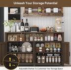 knoworld Buffet Sideboard with Storage Farmhouse with 4 Doors, Dining Room - Image 3
