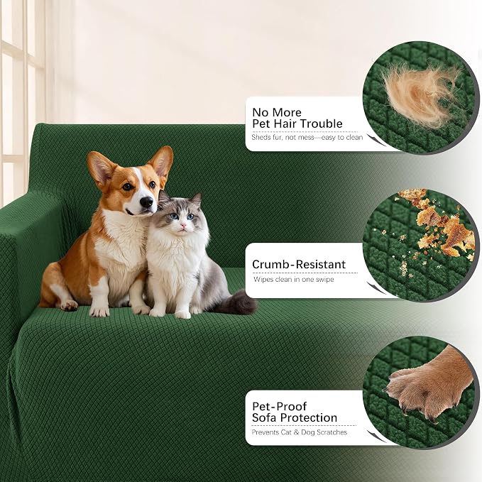 Arfntevss Stretch Sectional Couch Covers L Shaped Corner Sectional Sofa Cover - Image 3