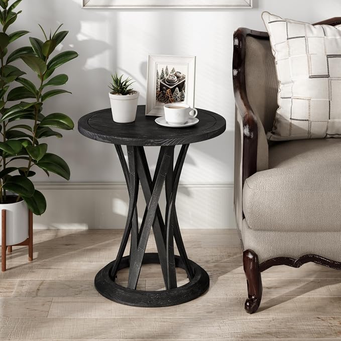 COZAYH Round Farmhouse End Table by COZAYH