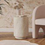 LeisureMod 14” Wide Round Side Table in Fiberstone - Image 5