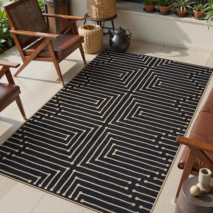 Lahome 3x5 Easy Jute Rugs for Entryway, Non Slip Stain Resistant Front Door - Image 8