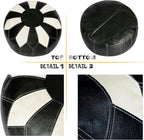 Thgonwid Unstuffed Moroccan Faux Leather Pouf Ottoman - Image 7