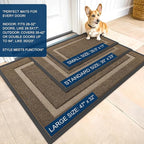 OLANLY Front Door Mat Outside 29.5x17, All-Season Heavy-Duty Rubber Doormat | - Image 3