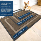 OLANLY Front Door Mat Outside 35x23, All-Season Heavy-Duty Rubber Doormat | - Image 3