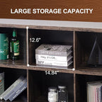 8 Cube Storage Organizer Bookshelf, Industrial Horizontal Bookcase, Accent - Image 4