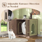 Heybly 34.5" Litter Box Enclosure, Large Robot Cabinet - Image 5