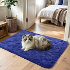 3x5 Royal Blue Fluffy Soft Area Rug Non-Slip - Image 2
