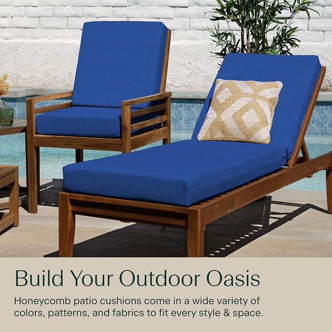 Honeycomb Outdoor Chaise Lounge Cushion - Image 4