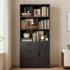 IRONCK Bookshelf, 70.9 Inch Tall Bookcase, 3-Tier Bookshelves - Image 2
