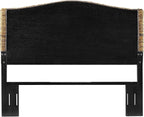 Crosley Furniture Serena Handwoven Natural Fiber Rattan Bed Headboard, Banana - Image 5