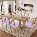 Smiry Waterproof Seat Covers for Dining Room Chairs Set of 2, Stretch Jacquard - Image 8