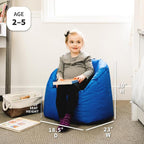 Big Joe Milano Beanbag Chair Kid's Sapphire Smartmax - Image 3