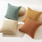 MIULEE Boho Farmhouse Decorative Pillow Covers 18x18 Inch Set of 4 Rustic - Image 4