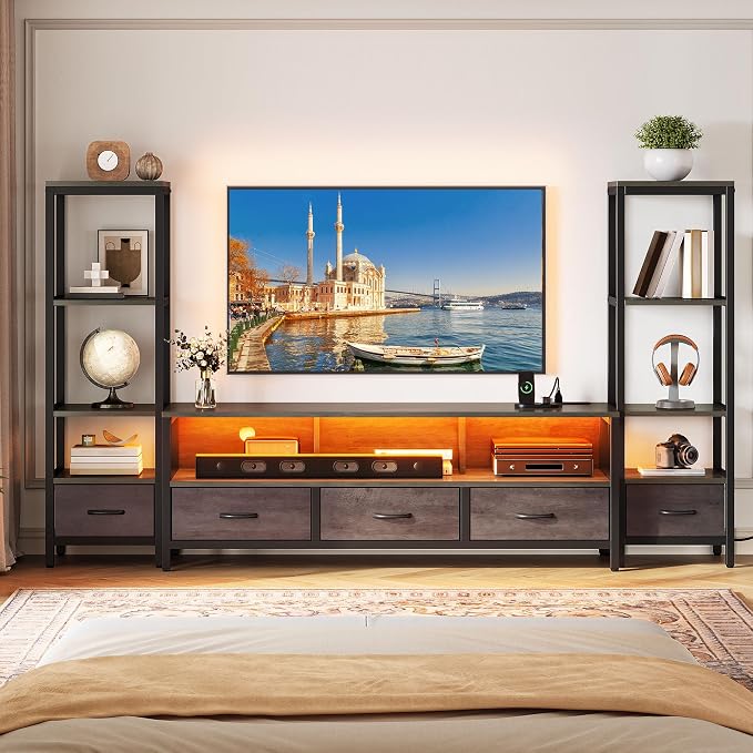 YITAHOME Modern TV Stands for 65 inch TVs, Entertainment Center by YITAHOME
