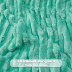NEWCOSPLAY Fleece Ribbed Cozy Queen Blanket - Image 5
