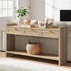 SICOTAS Rattan Console Table Set of 2 - Image 6