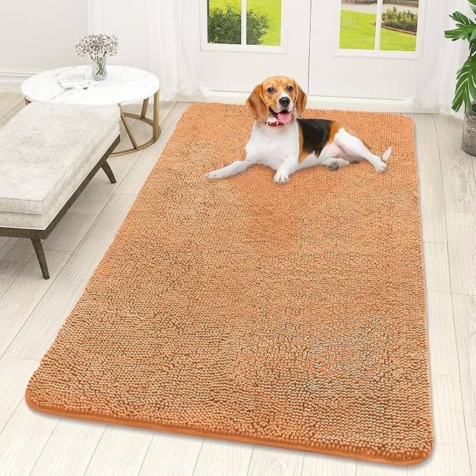 OLANLY Dog Door Mat for Muddy Paws 59x32, Super Absorbent Chenille Mud Mat | by OLANLY