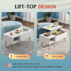 WLIVE Coffee Table for Living Room, Lift Top Coffee Table - Image 4