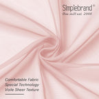 Simplebrand Blush Sheer Curtains 72 Inches Long 2 Panels - Image 6