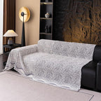 VClife Boho Couch Cover, Abstract White and Black Line Geometric Jacquard Couch - Image 4