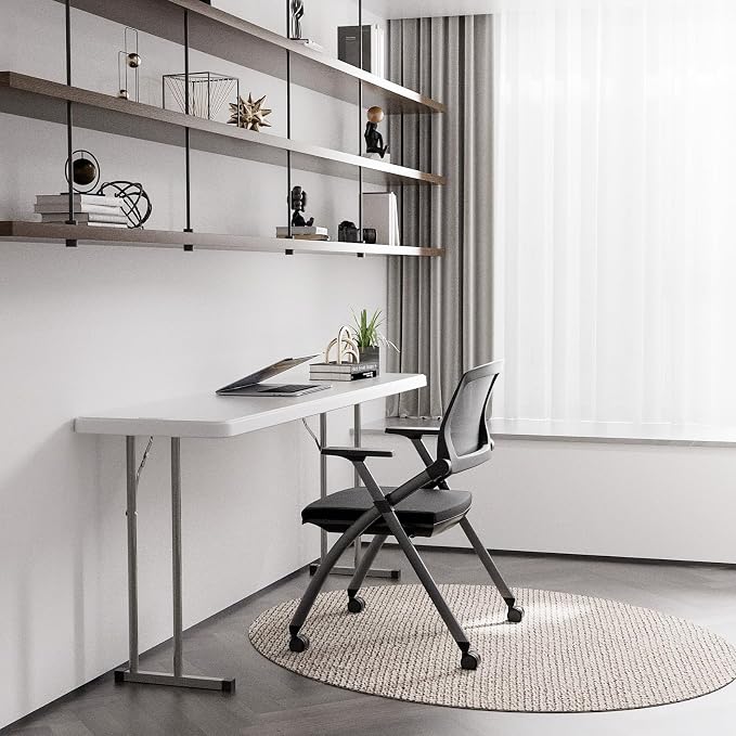 VINGLI 6 FT Narrow Folding Table, Home Work - Image 7