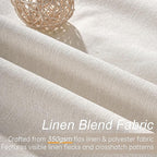 Topfinel 45 Inches Long Linen Blackout Curtains Tiers - Image 3