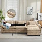 Oprisen 120" Modular Sectional Sofa, Comfy Cloud Couch Sectional Sofa - Image 5