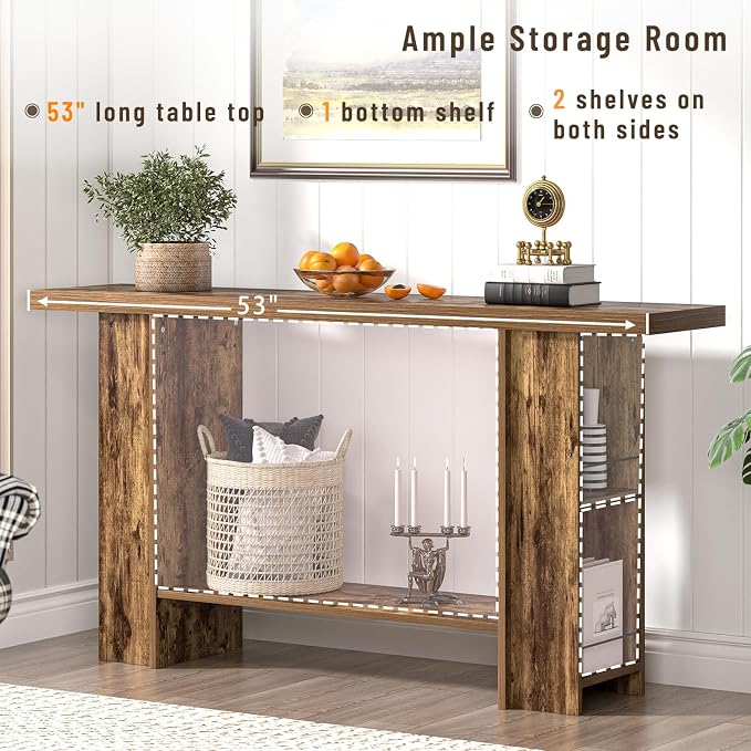 FOLUBAN Console Table for Entryway, Farmhouse Sofa Table - Image 6