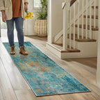 RELEANY Washable Runner 2'x6' Abstract Area Rug - Image 6