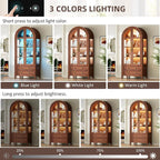 Vlsrka 71 Inch Arched Curio Cabinet - Image 4