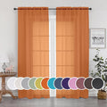 Sheer Curtains 90 Inches Long 2 Panels Set by OWENIE